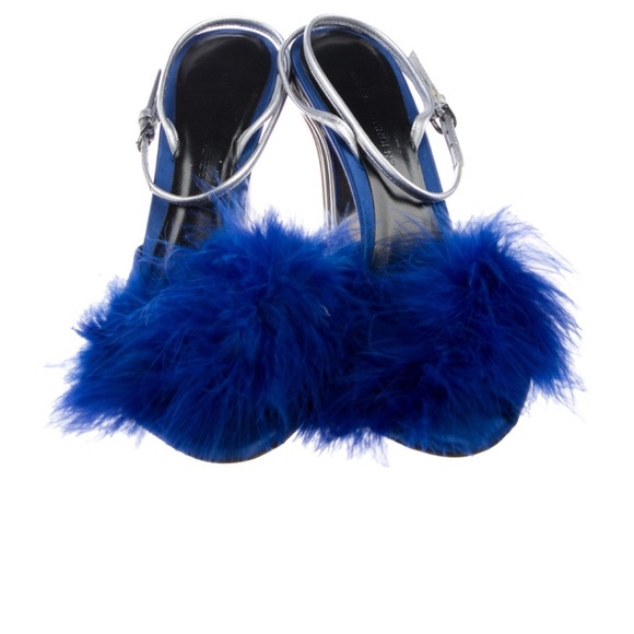 Blue feather Marco De Vincenzo sandals (40) - Picture 3 of 5